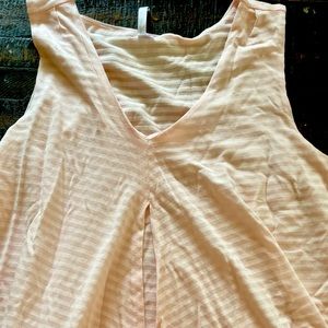 Lulu flowy double layer striped top